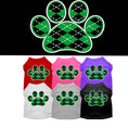 Load image into Gallery viewer, Pet Shirt "Argyle Paw Emerald Green"
