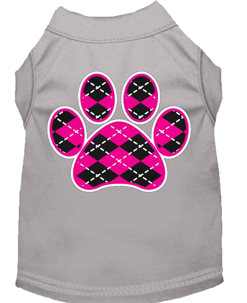 Pet Shirt "Argyle Paw Pink"