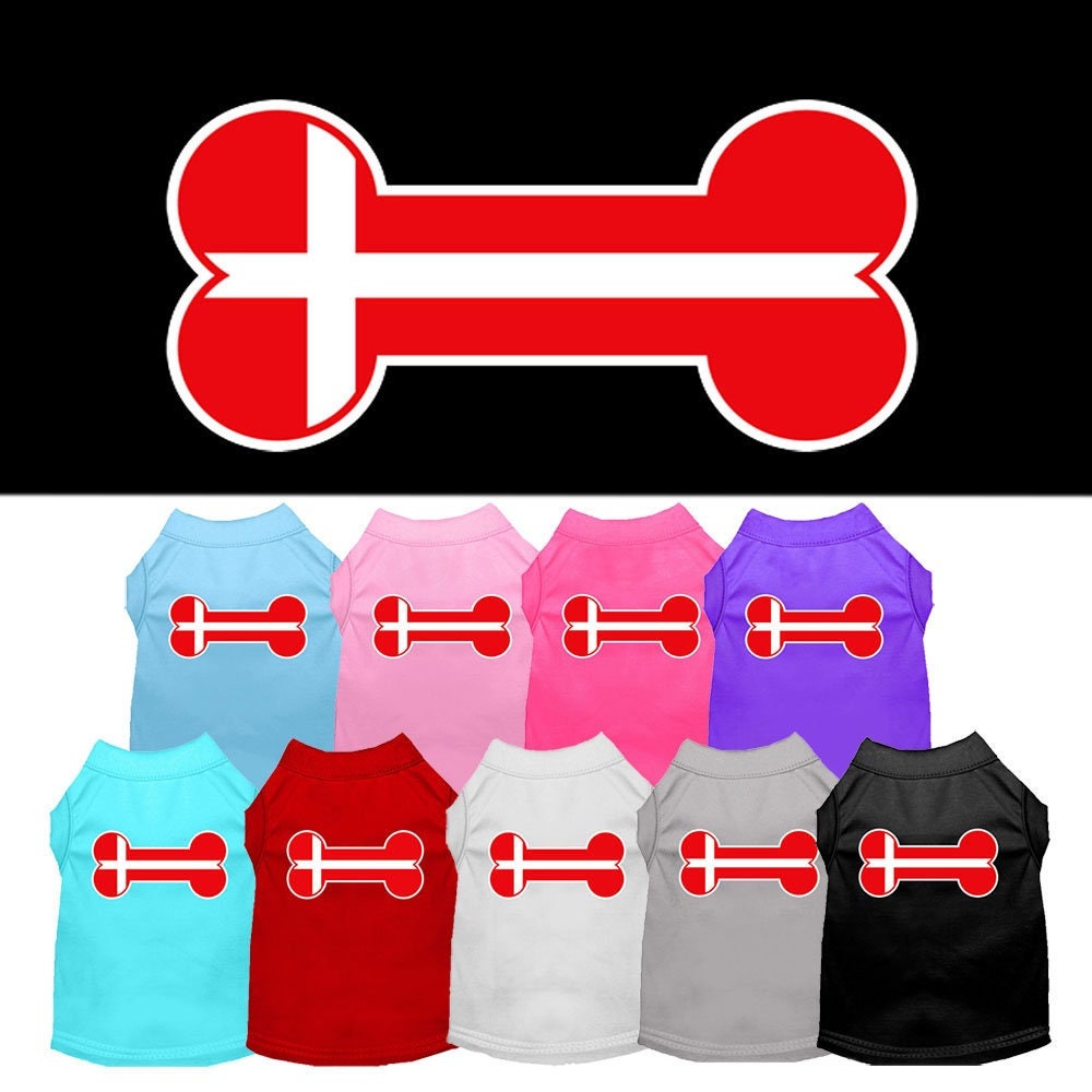 Pet Shirt "Bone Flag Denmark"