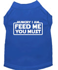 Load image into Gallery viewer, Pet Dog & Cat Shirt Screen Printed, "Hungry I Am, Feed Me You Must"
