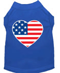 Load image into Gallery viewer, Pet Dog & Cat Shirt Screen Printed, "American Flag Heart"
