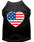 Load image into Gallery viewer, Pet Dog & Cat Shirt Screen Printed, "American Flag Heart"

