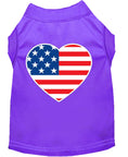 Load image into Gallery viewer, Pet Dog & Cat Shirt Screen Printed, "American Flag Heart"
