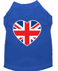 Load image into Gallery viewer, Pet Dog & Cat Shirt Screen Printed, "British Flag Heart"
