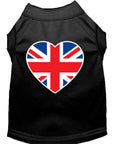 Load image into Gallery viewer, Pet Dog & Cat Shirt Screen Printed, "British Flag Heart"
