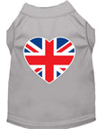 Load image into Gallery viewer, Pet Dog & Cat Shirt Screen Printed, "British Flag Heart"
