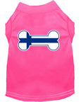 Load image into Gallery viewer, Pet Dog & Cat Shirt Screen Printed, "Bone Shaped Finland Flag"
