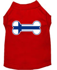 Load image into Gallery viewer, Pet Dog & Cat Shirt Screen Printed, "Bone Shaped Finland Flag"
