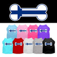 Load image into Gallery viewer, Pet Dog & Cat Shirt Screen Printed, "Bone Shaped Finland Flag"

