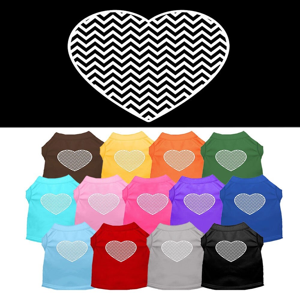 Pet Shirt "Chevron Heart"