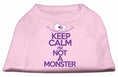 Load image into Gallery viewer, Pet Dog & Cat Shirt Screen Printed, "Keep Calm I'm Not A Monster"
