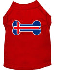 Load image into Gallery viewer, Pet Dog & Cat Shirt Screen Printed, "Bone Shaped Iceland Flag"
