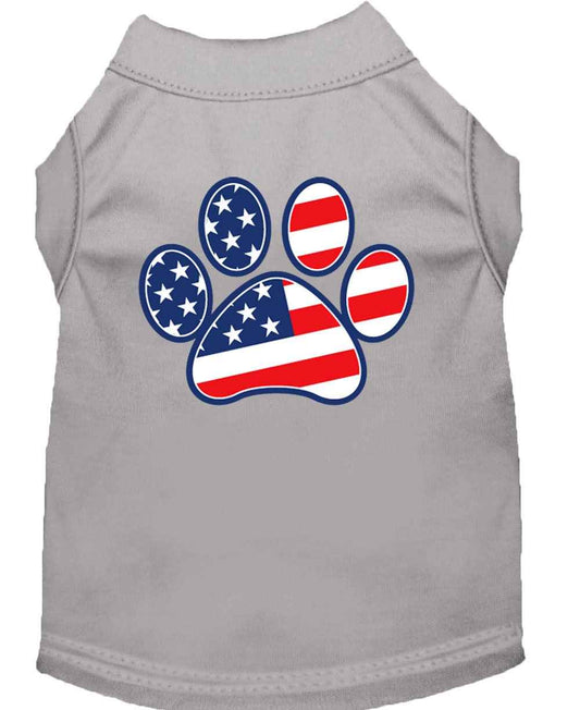 Pet Dog & Cat Shirt Screen Printed, "Patriotic Paw"