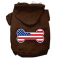 Load image into Gallery viewer, Pet Hoodie "Bone Shaped American Flag"
