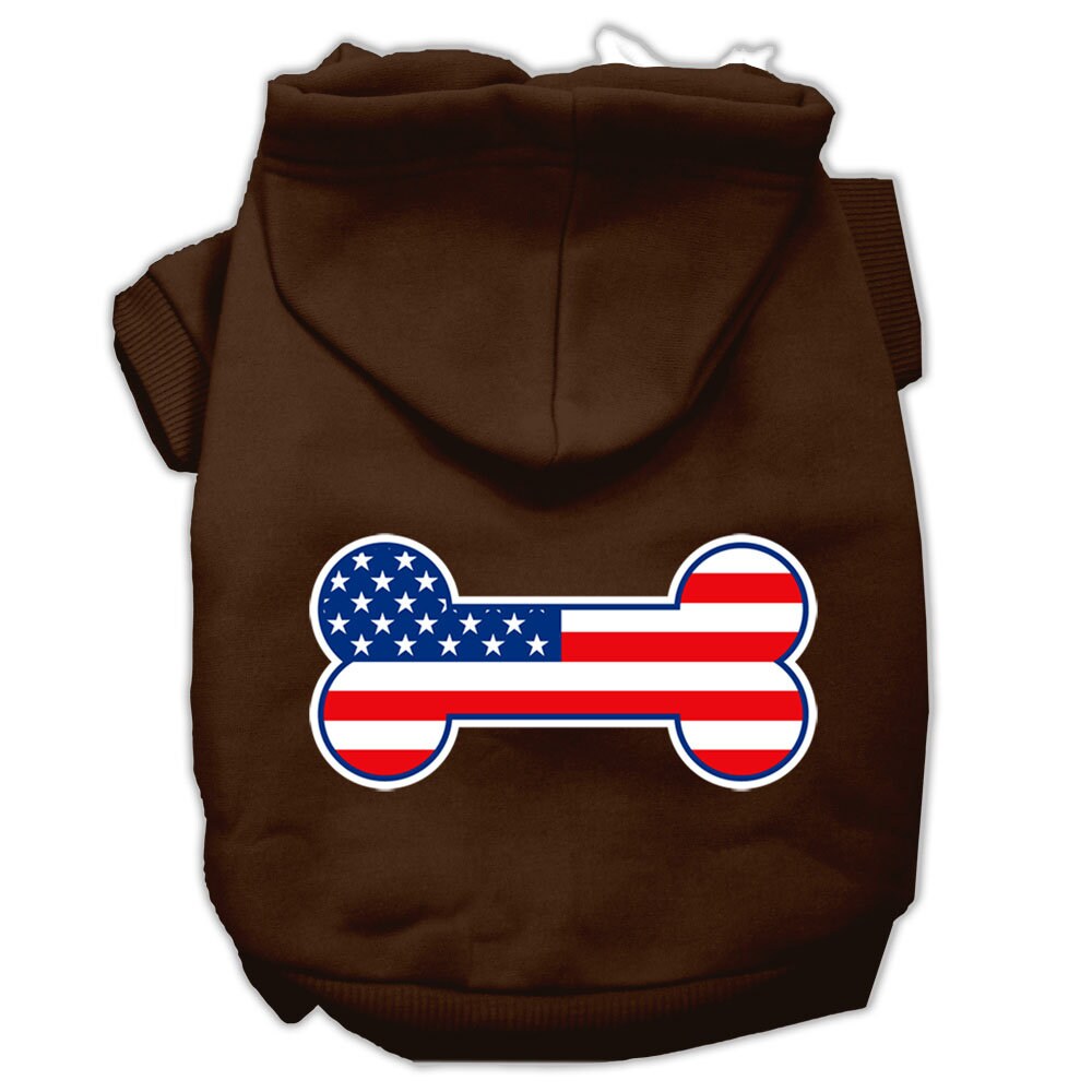 Pet Hoodie "Bone Shaped American Flag"