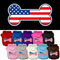 Load image into Gallery viewer, Pet Hoodie "Bone Shaped American Flag"
