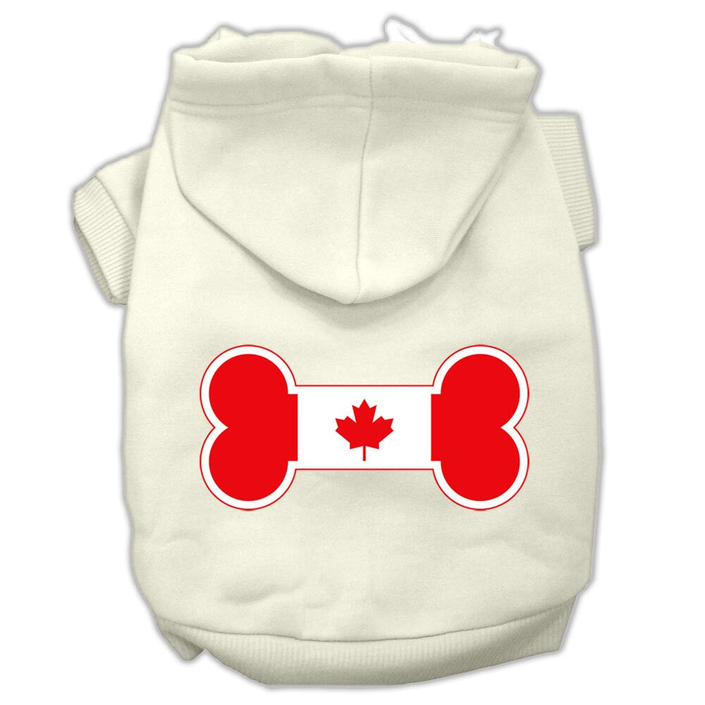 Pet Hoodie "Bone Shaped Canadian Flag"
