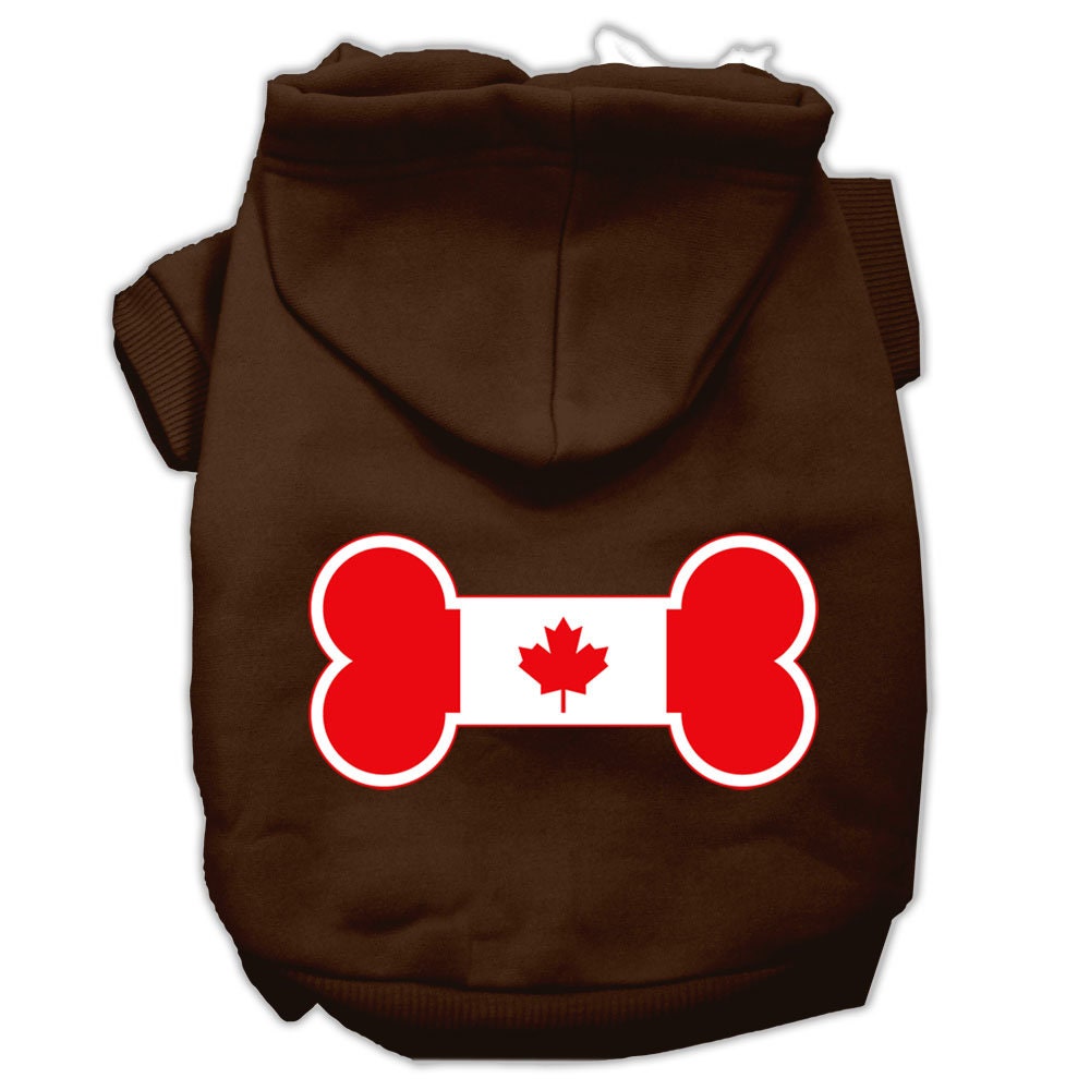 Pet Hoodie "Bone Shaped Canadian Flag"