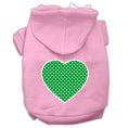 Load image into Gallery viewer, Pet Hoodie "Green Swiss Dots Heart"
