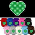 Load image into Gallery viewer, Pet Hoodie "Green Swiss Dots Heart"
