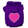 Load image into Gallery viewer, Pet Hoodie "Pink Swiss Dots Heart"
