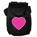 Load image into Gallery viewer, Pet Hoodie "Pink Swiss Dots Heart"
