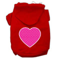 Load image into Gallery viewer, Pet Hoodie "Pink Swiss Dots Heart"
