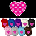 Load image into Gallery viewer, Pet Hoodie "Pink Swiss Dots Heart"
