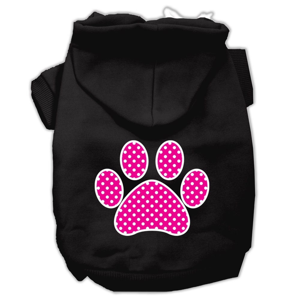 Pet Hoodie "Pink Swiss Dots Paw"