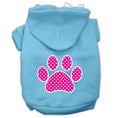 Load image into Gallery viewer, Pet Hoodie "Pink Swiss Dots Paw"
