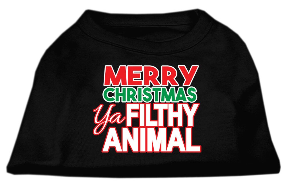 Christmas Pet Dog & Cat Shirt, "Merry Christmas Ya Filthy Animal"