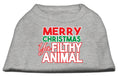 Load image into Gallery viewer, Christmas Pet Dog & Cat Shirt, "Merry Christmas Ya Filthy Animal"
