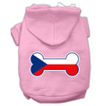 Load image into Gallery viewer, Pet, Dog & Cat Hoodie Screen Printed, "Bone Shaped Czech Republic Flag"
