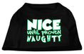 Load image into Gallery viewer, Christmas Pet Dog & Cat Shirt Screen Printed, "Nice Until Proven Naughty"
