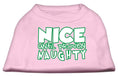 Load image into Gallery viewer, Christmas Pet Dog & Cat Shirt Screen Printed, "Nice Until Proven Naughty"
