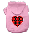 Load image into Gallery viewer, Pet Hoodie "Red Argyle Heart"
