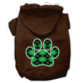 Load image into Gallery viewer, Pet Hoodie "Green Argyle Paw"
