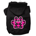 Load image into Gallery viewer, Pet Hoodie "Pink Argyle Paw"
