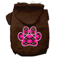 Load image into Gallery viewer, Pet Hoodie "Pink Argyle Paw"
