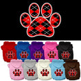 Load image into Gallery viewer, Pet Hoodie "Red Argyle Paw"
