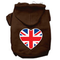 Load image into Gallery viewer, Pet Hoodie "British Flag Heart"
