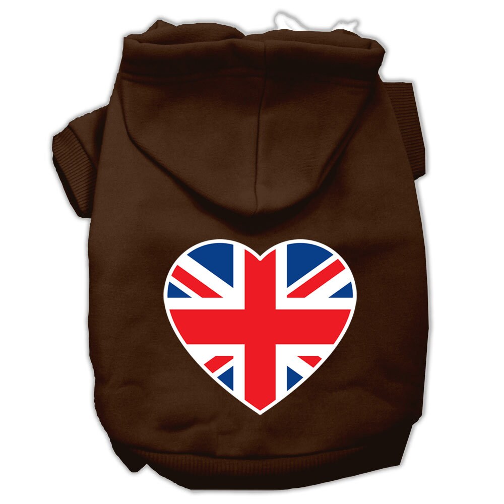 Pet Hoodie "British Flag Heart"