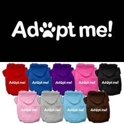 Pet Hoodie Screen Print "Adopt Me"