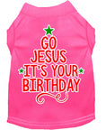 Load image into Gallery viewer, Christmas Pet Dog & Cat Shirt, "Go Jesus, It's Your Birthday"
