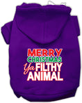 Load image into Gallery viewer, Christmas Pet Hoodie "Merry Christmas Ya Filthy Animal"
