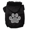Load image into Gallery viewer, Pet Hoodie "Chevron Paw Print"
