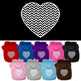 Load image into Gallery viewer, Pet Hoodie Screen Printed, "Chevron Heart"
