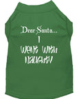 Load image into Gallery viewer, Christmas Pet Shirt, "Dear Santa, I Went With Naughty"
