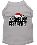 Load image into Gallery viewer, Christmas Screenprinted Dog Shirt, "Don't Stop Believin"
