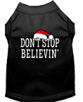 Load image into Gallery viewer, Christmas Screenprinted Dog Shirt, "Don't Stop Believin"
